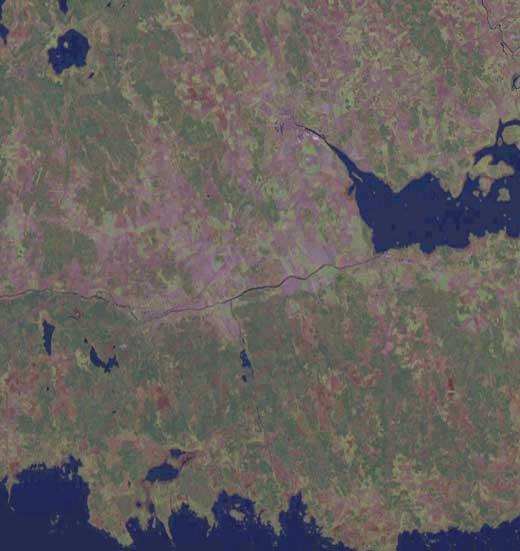 Satellitbild region Västra Mälardalen